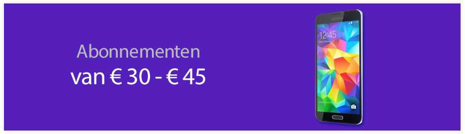 Smartphone abonnementen van € 30 - € 45